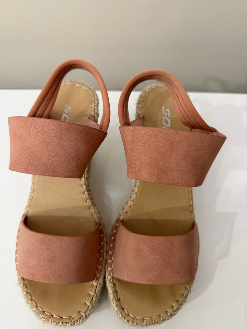 Soda Rose-Tone Wide Strap Espadrille Sandals